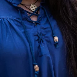 Leonardo Carbone Medieval Shirt, Blue 11 Leonardo Carbone Medieval Shirt, Blue -Medieval Clothing Sales Store medieval shirt blue 5