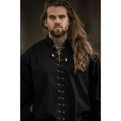 Leonardo Carbone Medieval Shirt Dagwin, Black 10 Leonardo Carbone Medieval Shirt Dagwin, Black -Medieval Clothing Sales Store medieval shirt dagwin black 4