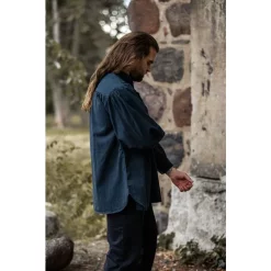 Leonardo Carbone Medieval Shirt Georg, Blue -Medieval Clothing Sales Store medieval shirt georg blue 4