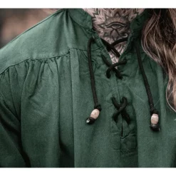 Leonardo Carbone Medieval Shirt Georg, Green -Medieval Clothing Sales Store medieval shirt georg green 4