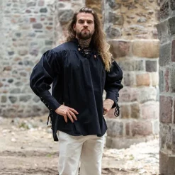 Leonardo Carbone Medieval Shirt Louis, Black