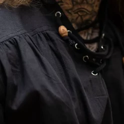 Leonardo Carbone Medieval Shirt Louis, Black -Medieval Clothing Sales Store medieval shirt louis black 5