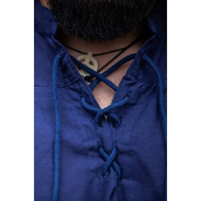 Leonardo Carbone Medieval Shirt Louis, Blue 3 Leonardo Carbone Medieval Shirt Louis, Blue - Image 3