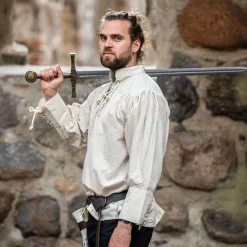 Leonardo Carbone Medieval Shirt Louis, Cream -Medieval Clothing Sales Store medieval shirt louis cream 3