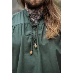 Leonardo Carbone Medieval Shirt Louis, Green -Medieval Clothing Sales Store medieval shirt louis green 5