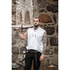 Leonardo Carbone Medieval Shirt Louis, White -Medieval Clothing Sales Store medieval shirt louis white 5