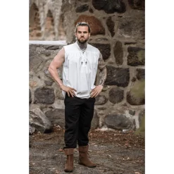 Leonardo Carbone Medieval Shirt Louis, White -Medieval Clothing Sales Store medieval shirt louis white 7