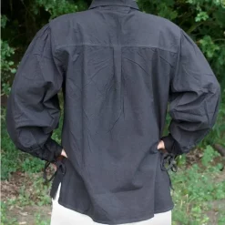 Medieval Shirt Rawlin, Black -Medieval Clothing Sales Store medieval shirt rawlin black 1