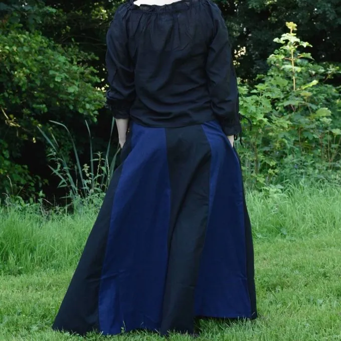 Medieval Skirt Loreena, Black-blue 2 Medieval Skirt Loreena, Black-blue - Image 2