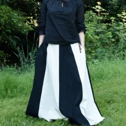 Medieval Skirt Loreena, Black-natural