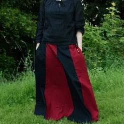Medieval Skirt Loreena, Black-red