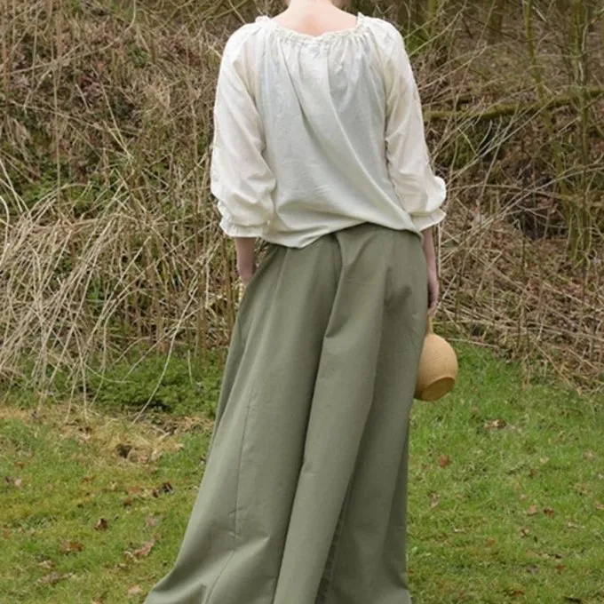 Medieval Skirt Melisende, Green 3 Medieval Skirt Melisende, Green - Image 3