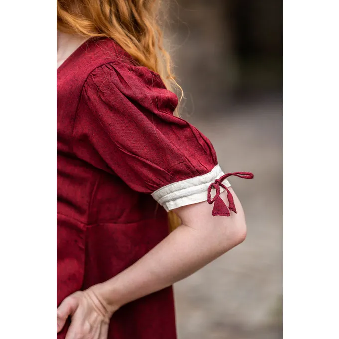 Leonardo Carbone Medieval Summer Dress Denise, Red-naturel 6 Leonardo Carbone Medieval Summer Dress Denise, Red-naturel - Image 6