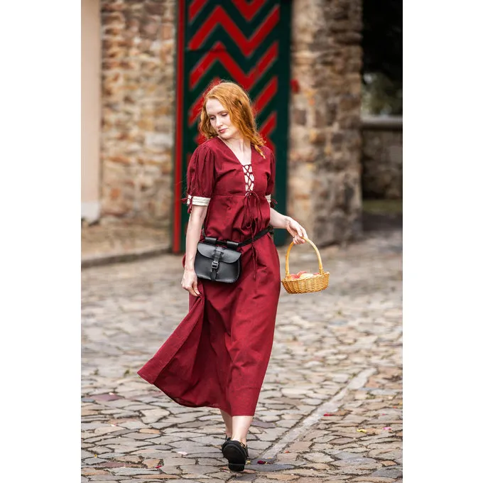 Leonardo Carbone Medieval Summer Dress Denise, Red-naturel 1 Leonardo Carbone Medieval Summer Dress Denise, Red-naturel
