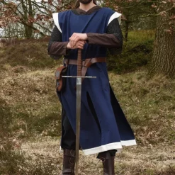 Medieval Surcoat Rodrick, Blue-natural 6 Medieval Surcoat Rodrick, Blue-natural -Medieval Clothing Sales Store medieval surcoat rodrick blue natural 1