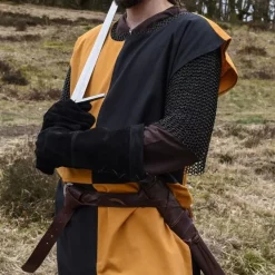 Medieval Surcoat Rodrick, Orange-black -Medieval Clothing Sales Store medieval surcoat rodrick orange black 5