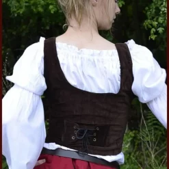 Medieval Waistcoat Ryia, Brown -Medieval Clothing Sales Store medieval waistcoat ryia brown 2