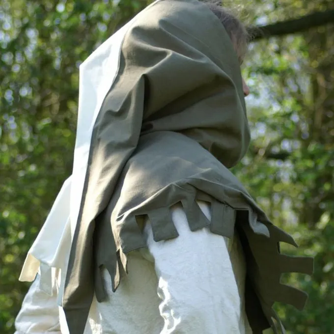 Mi-parti Chaperon, Green-white 2 Mi-parti Chaperon, Green-white - Image 2