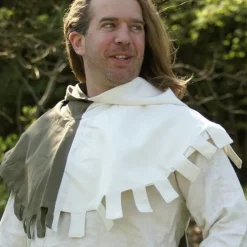 Mi-parti Chaperon, Green-white 5 Mi-parti Chaperon, Green-white -Medieval Clothing Sales Store mi parti chaperon green white 2