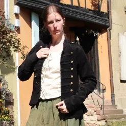 Leonardo Carbone Military Jacket Emily Black 10 Leonardo Carbone Military Jacket Emily Black -Medieval Clothing Sales Store military jacket emily black 4