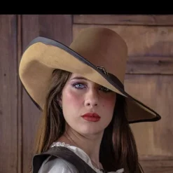 Rawblade Musketeer Hat De La Croix, Light Brown -Medieval Clothing Sales Store musketeer hat de la croix light brown 4