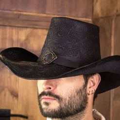 Rawblade Musketeer Hat Delacroix, Deluxe, Black 9 Rawblade Musketeer Hat Delacroix, Deluxe, Black -Medieval Clothing Sales Store musketeer hat delacroix deluxe black 4