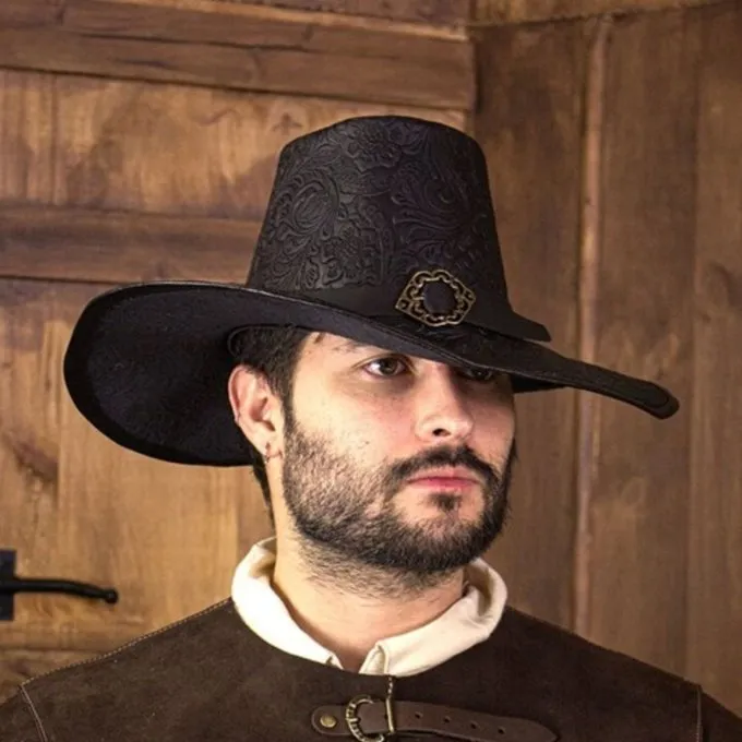 Rawblade Musketeer Hat Delacroix, Deluxe, Black 1 Rawblade Musketeer Hat Delacroix, Deluxe, Black