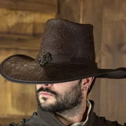 Rawblade Musketeer Hat Delacroix, Deluxe, Brown -Medieval Clothing Sales Store musketeer hat delacroix deluxe brown 2