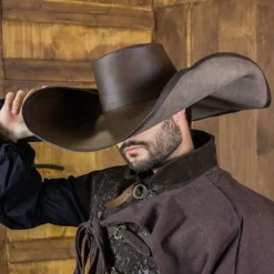 Rawblade Musketeer Hat Diego, Brown -Medieval Clothing Sales Store musketeer hat diego brown 2