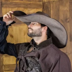 Rawblade Musketeer Hat Diego, Brown -Medieval Clothing Sales Store musketeer hat diego brown 4