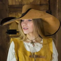 Rawblade Musketeer Hat Diego, Light Brown -Medieval Clothing Sales Store musketeer hat diego light brown 2