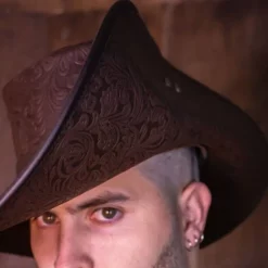 Rawblade Musketeer Hat Toledo, Deluxe, Brown -Medieval Clothing Sales Store musketeer hat toledo deluxe brown 2