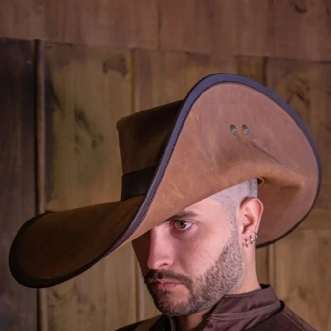 Rawblade Musketeer Hat Toledo, Weathered Brown 2 Rawblade Musketeer Hat Toledo, Weathered Brown - Image 2