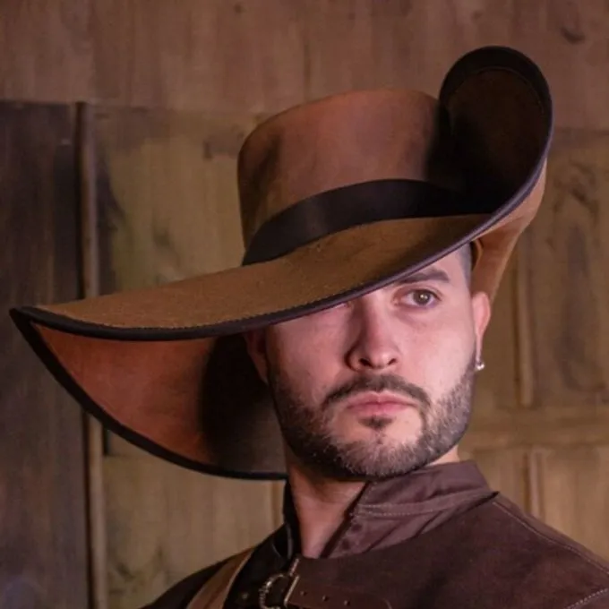 Rawblade Musketeer Hat Toledo, Weathered Brown 3 Rawblade Musketeer Hat Toledo, Weathered Brown - Image 3