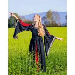 Leonardo Carbone Noble Embroidered Dress Loretta, Black-red