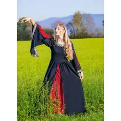 Leonardo Carbone Noble Embroidered Dress Loretta, Black-red -Medieval Clothing Sales Store noble embroidered dress loretta black red 3