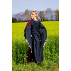 Leonardo Carbone Noble Embroidered Dress Loretta, Black-red -Medieval Clothing Sales Store noble embroidered dress loretta black red 4