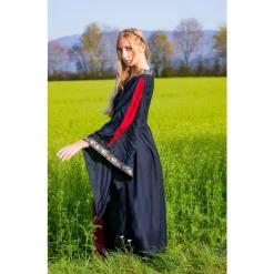 Leonardo Carbone Noble Embroidered Dress Loretta, Black-red -Medieval Clothing Sales Store noble embroidered dress loretta black red 5