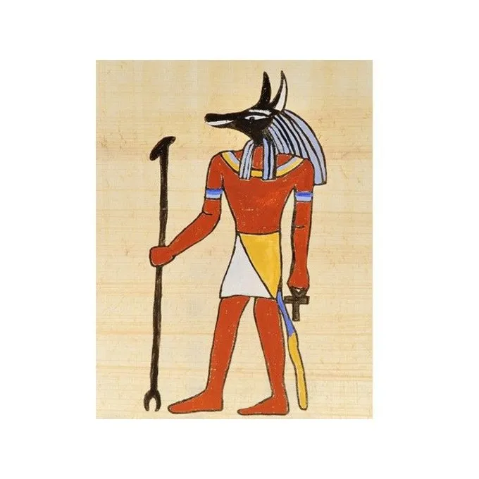 Papyrus Coloring Plate Egyptian God Anubis 2 Papyrus Coloring Plate Egyptian God Anubis - Image 2