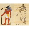 Papyrus Coloring Plate Egyptian God Anubis