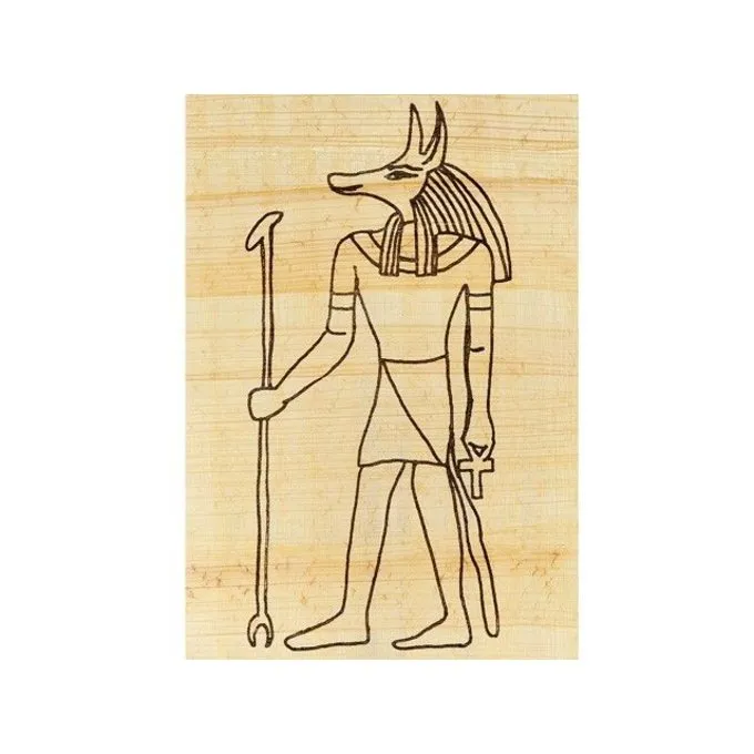 Papyrus Coloring Plate Egyptian God Anubis 3 Papyrus Coloring Plate Egyptian God Anubis - Image 3