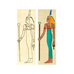 Papyrus Coloring Plate Standing Isis