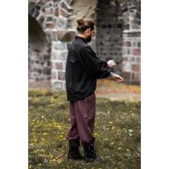 Leonardo Carbone Pavia Shirt, Black-brown 8 Leonardo Carbone Pavia Shirt, Black-brown -Medieval Clothing Sales Store pavia shirt black brown 2