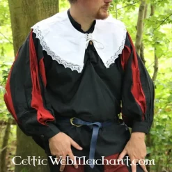 Leonardo Carbone Pavia Shirt, Black-red 10 Leonardo Carbone Pavia Shirt, Black-red -Medieval Clothing Sales Store pavia shirt black red 4