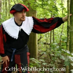 Leonardo Carbone Pavia Shirt, Black-red 11 Leonardo Carbone Pavia Shirt, Black-red -Medieval Clothing Sales Store pavia shirt black red 5