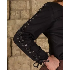 Mytholon Pirate Blouse Abby, Black -Medieval Clothing Sales Store pirate blouse abby black 2