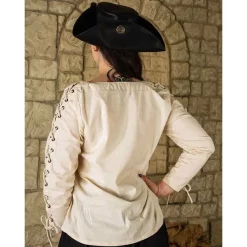 Mytholon Pirate Blouse Abby, Cream -Medieval Clothing Sales Store pirate blouse abby cream 2