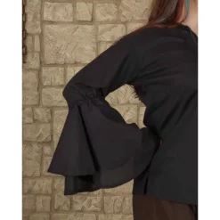 Mytholon Pirate Blouse Felice, Black -Medieval Clothing Sales Store pirate blouse felice black 3