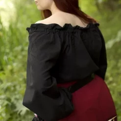 Epic Armoury Pirate Blouse Reid, Black -Medieval Clothing Sales Store pirate blouse reid black 2