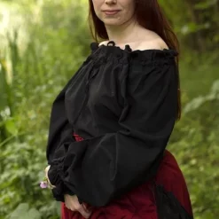 Epic Armoury Pirate Blouse Reid, Black -Medieval Clothing Sales Store pirate blouse reid black 3